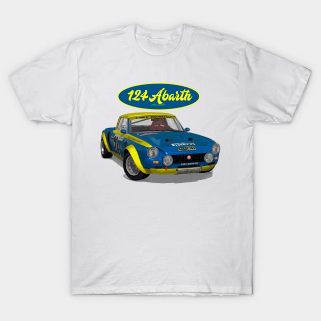 Abarth 124 23 T-Shirt by PjesusArt